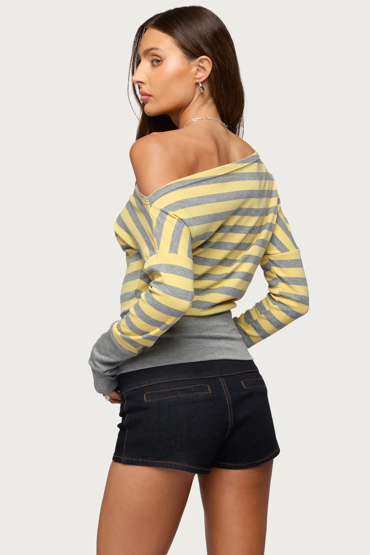 Marniee Striped Off Shoulder Top - Image 5