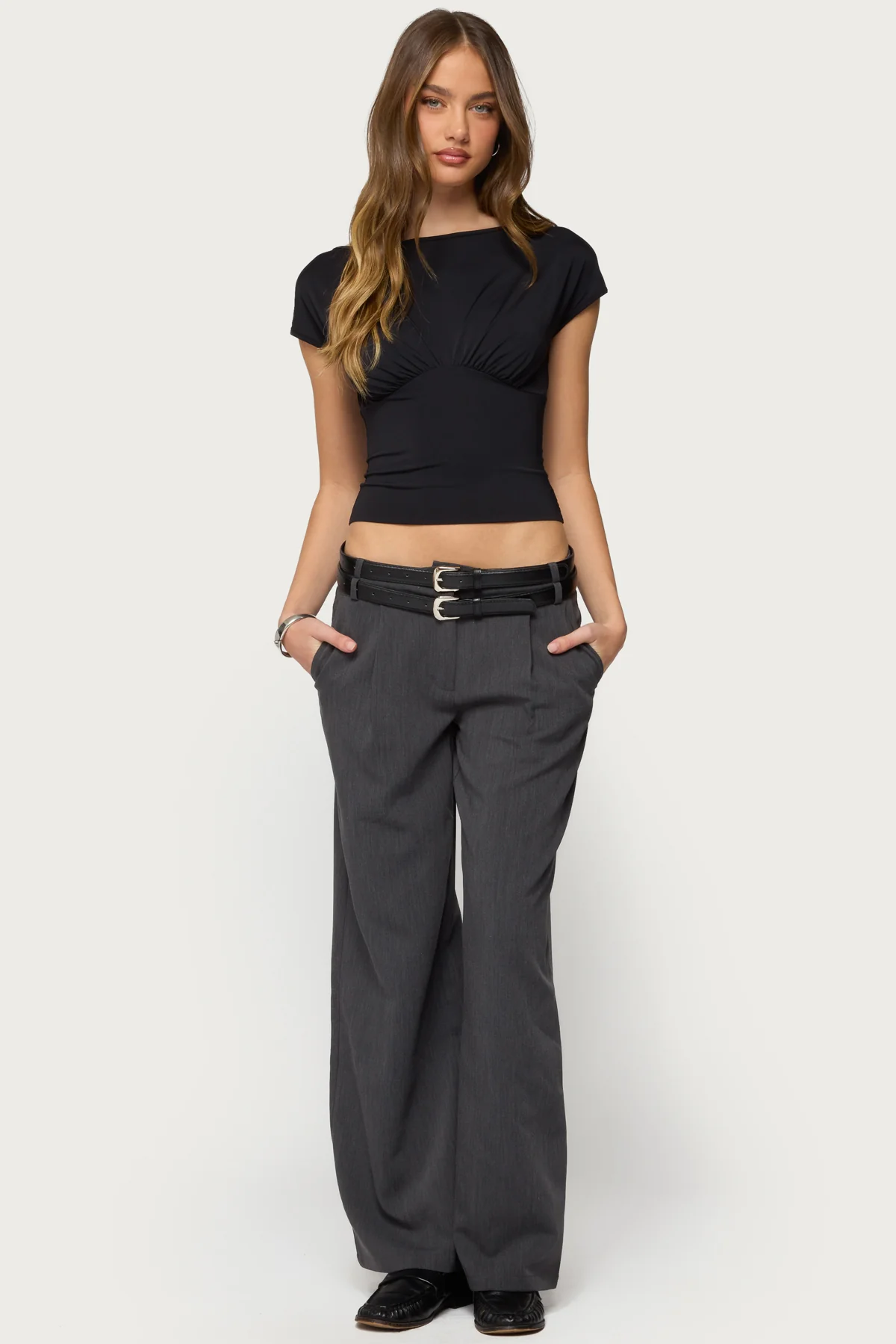 Leonah Ruched Boat Neck Top - Image 5
