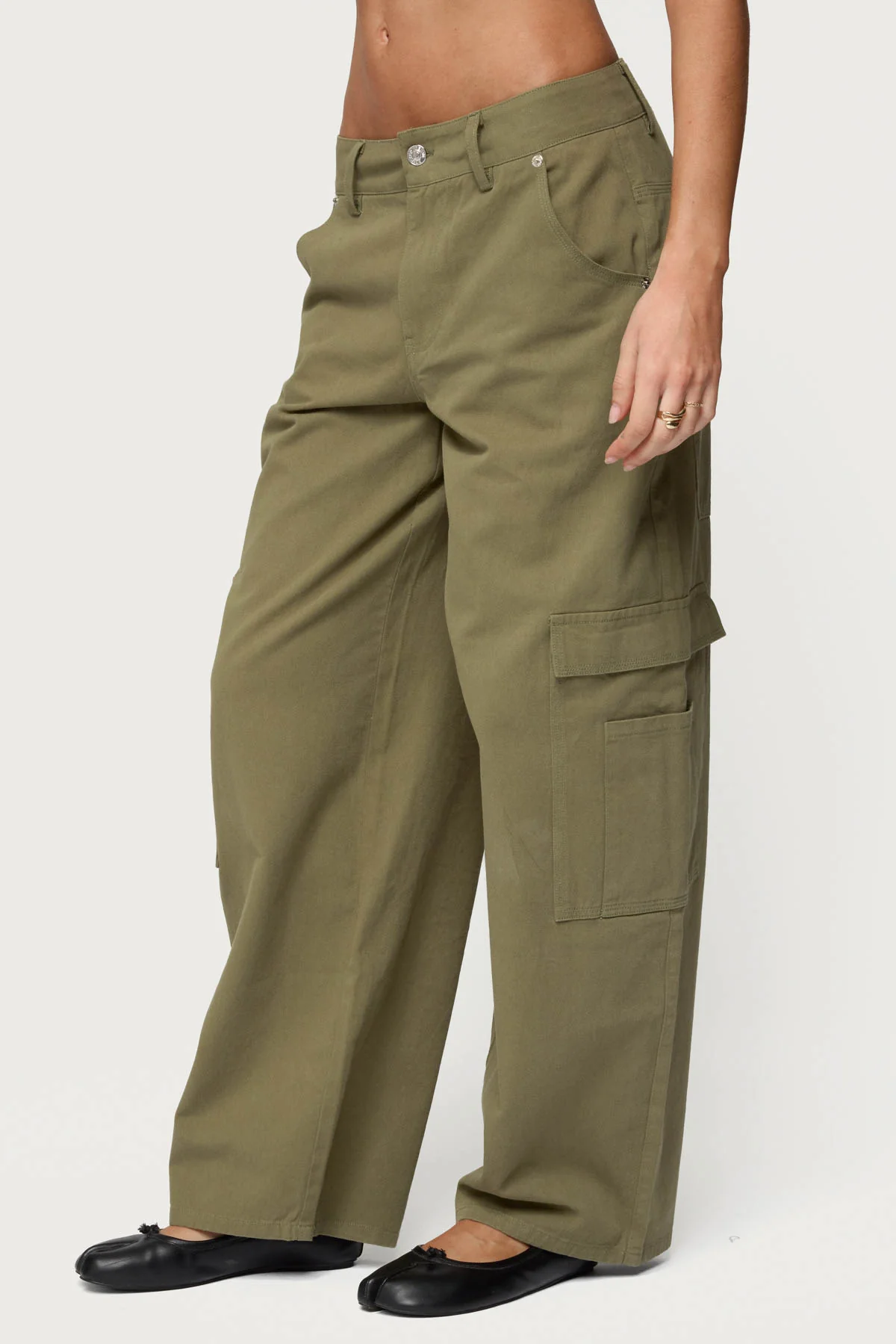 Jadah Low Rise Baggy Cargo Pants - Image 4