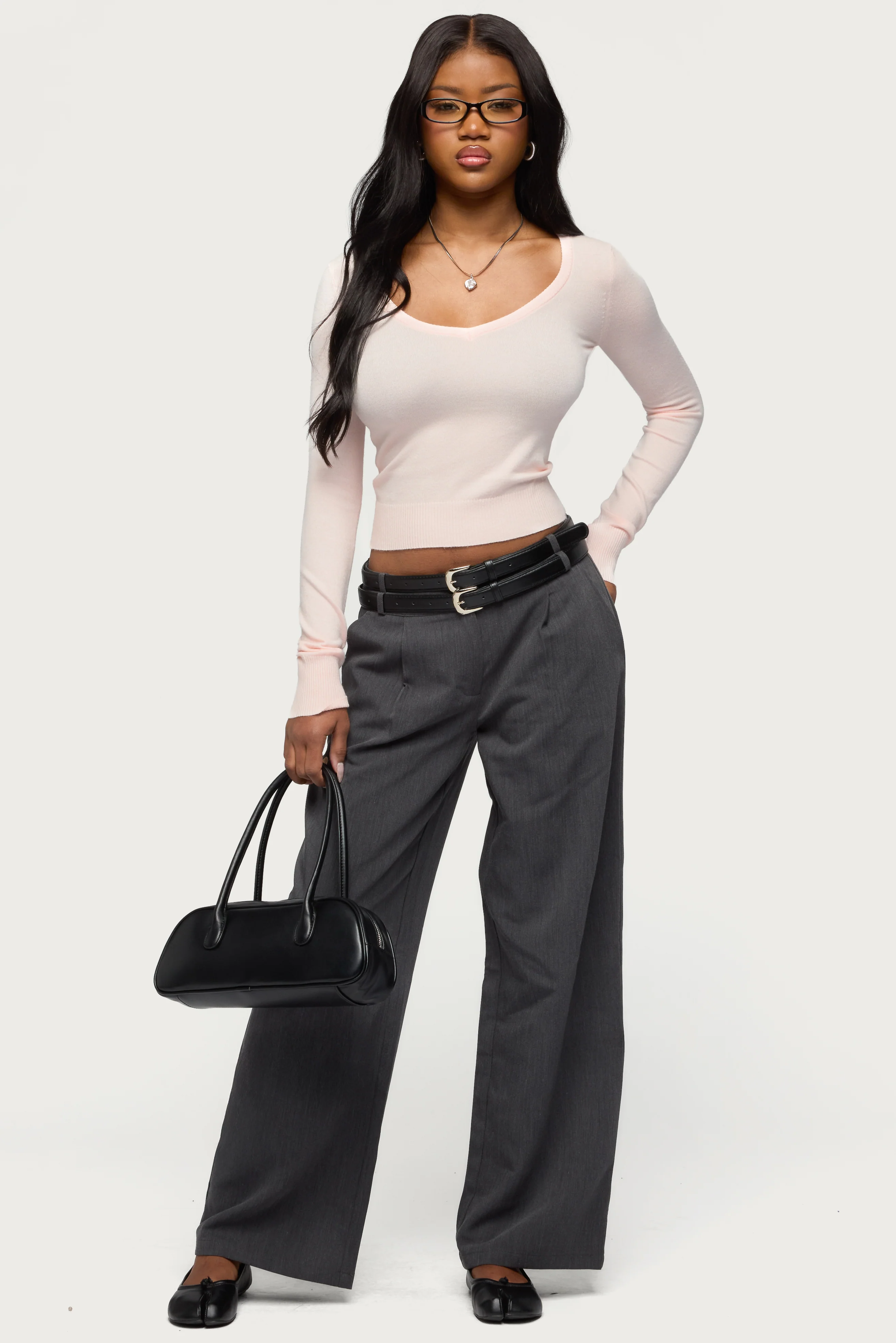 Mercedes Knitted V Neck Top - Image 2