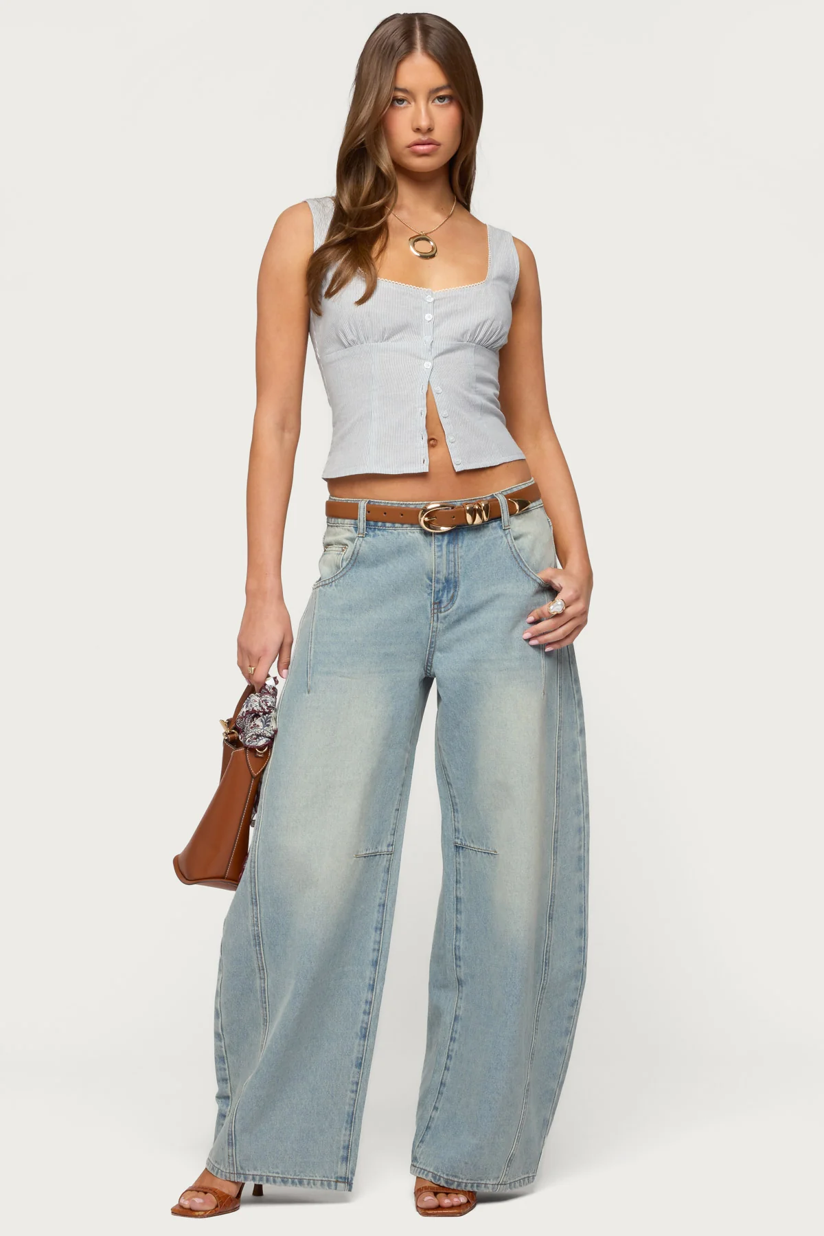 Katiya Pinstripe Button Up Top - Image 3