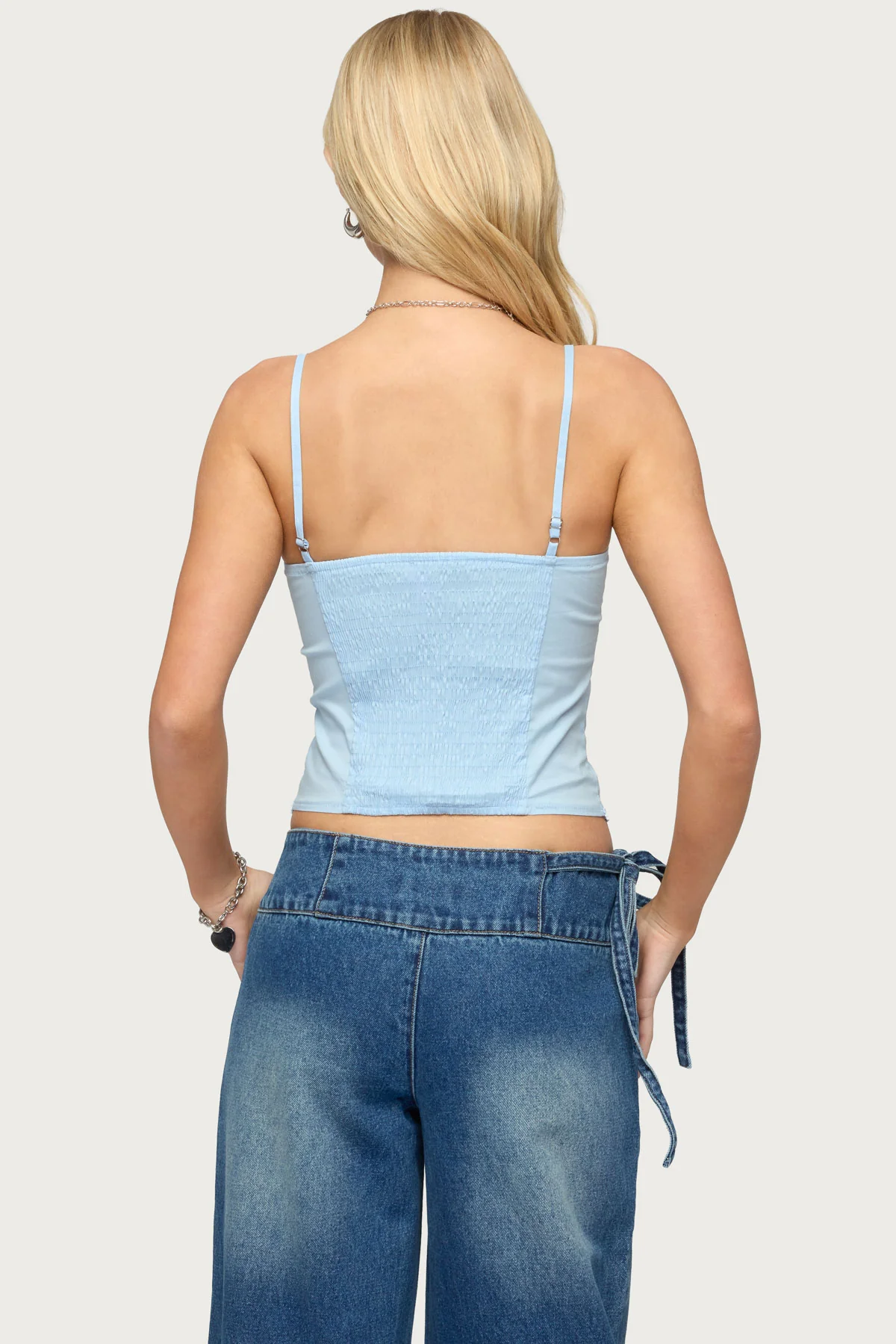 Kerah Ruffle Button Tank Top - Image 5
