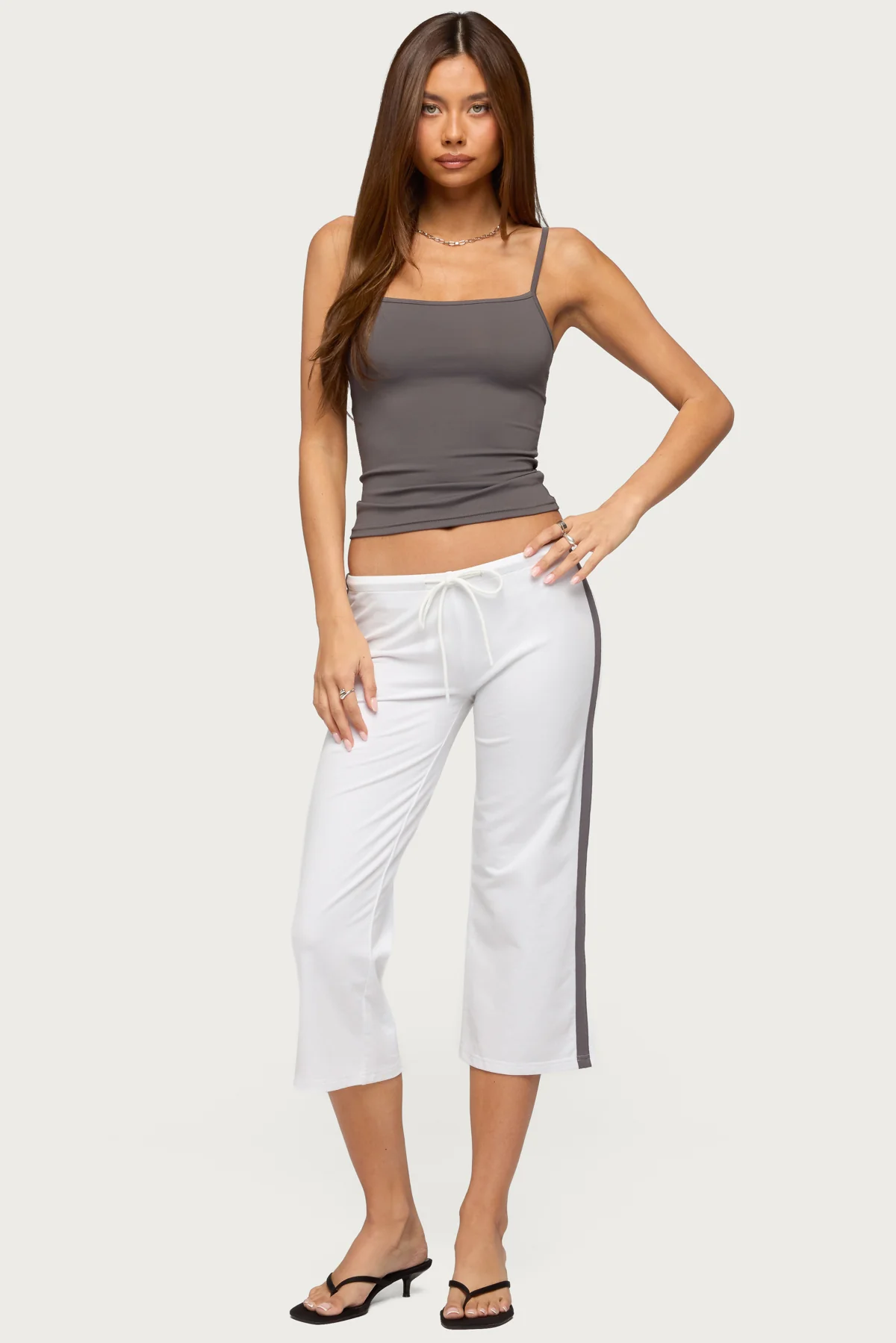 Milene Contrast Terry Capri Pants - Image 5