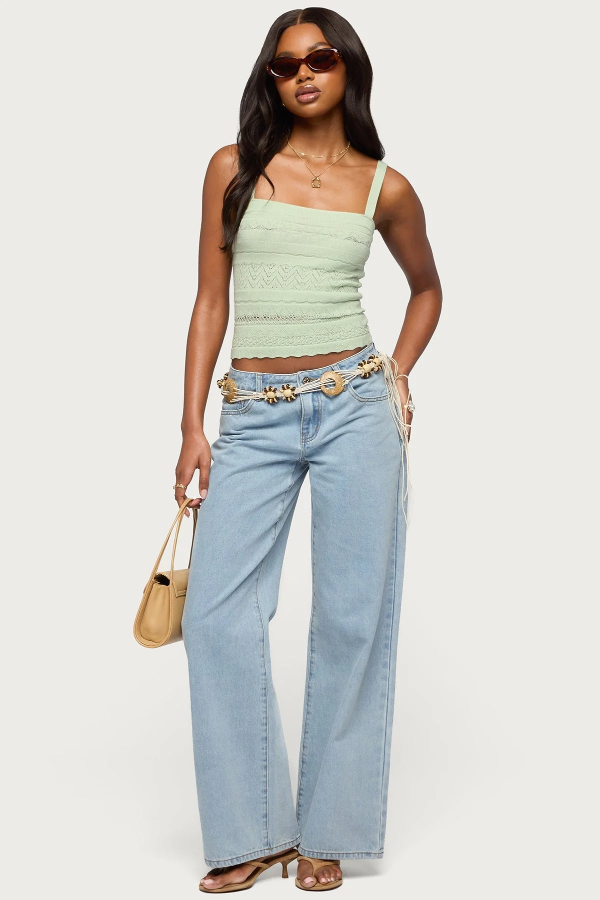 Naia Pointelle Knit Tank Top - Image 2