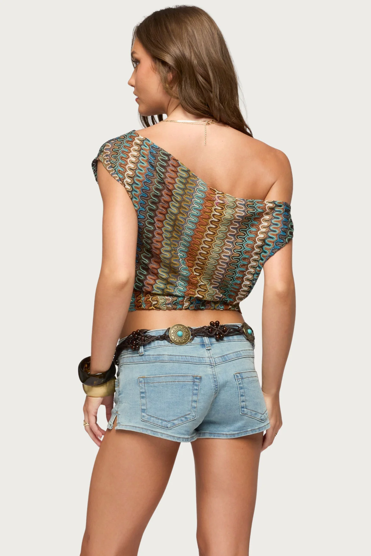 Taniya Off Shoulder Zigzag Knit Top - Image 5