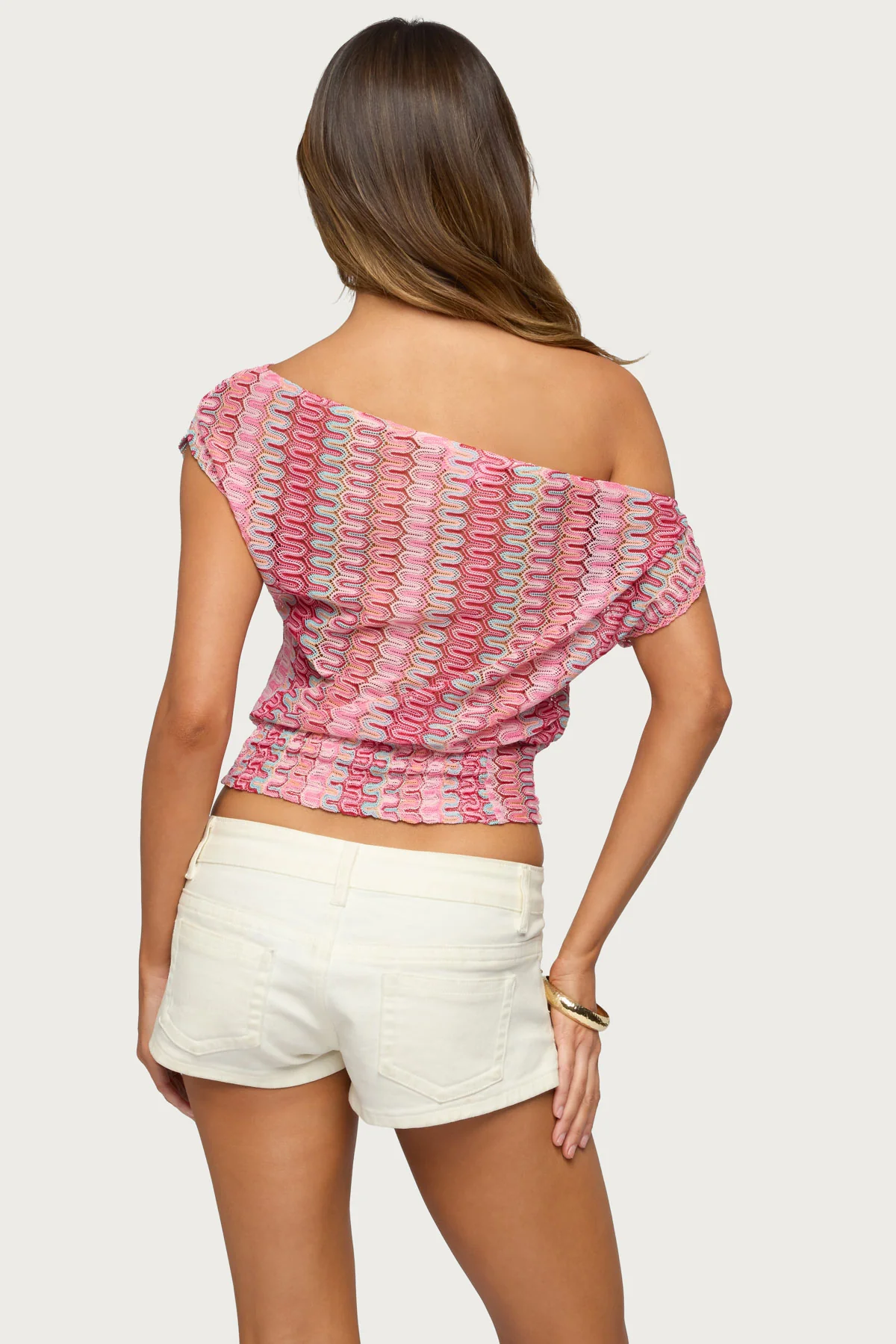 Taniya Off Shoulder Zigzag Knit Top - Image 5