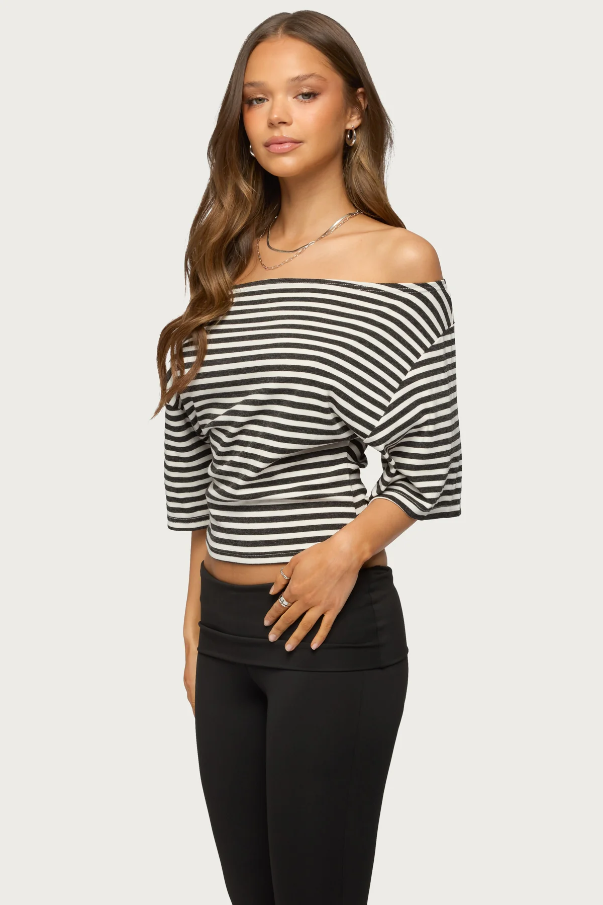 Jadan Striped Off Shoulder Top - Image 3