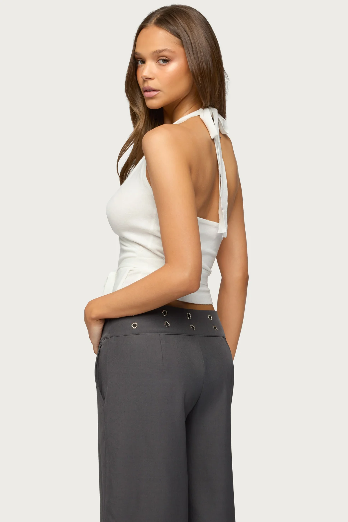 Renee Knit Wrap Halter Top - Image 4