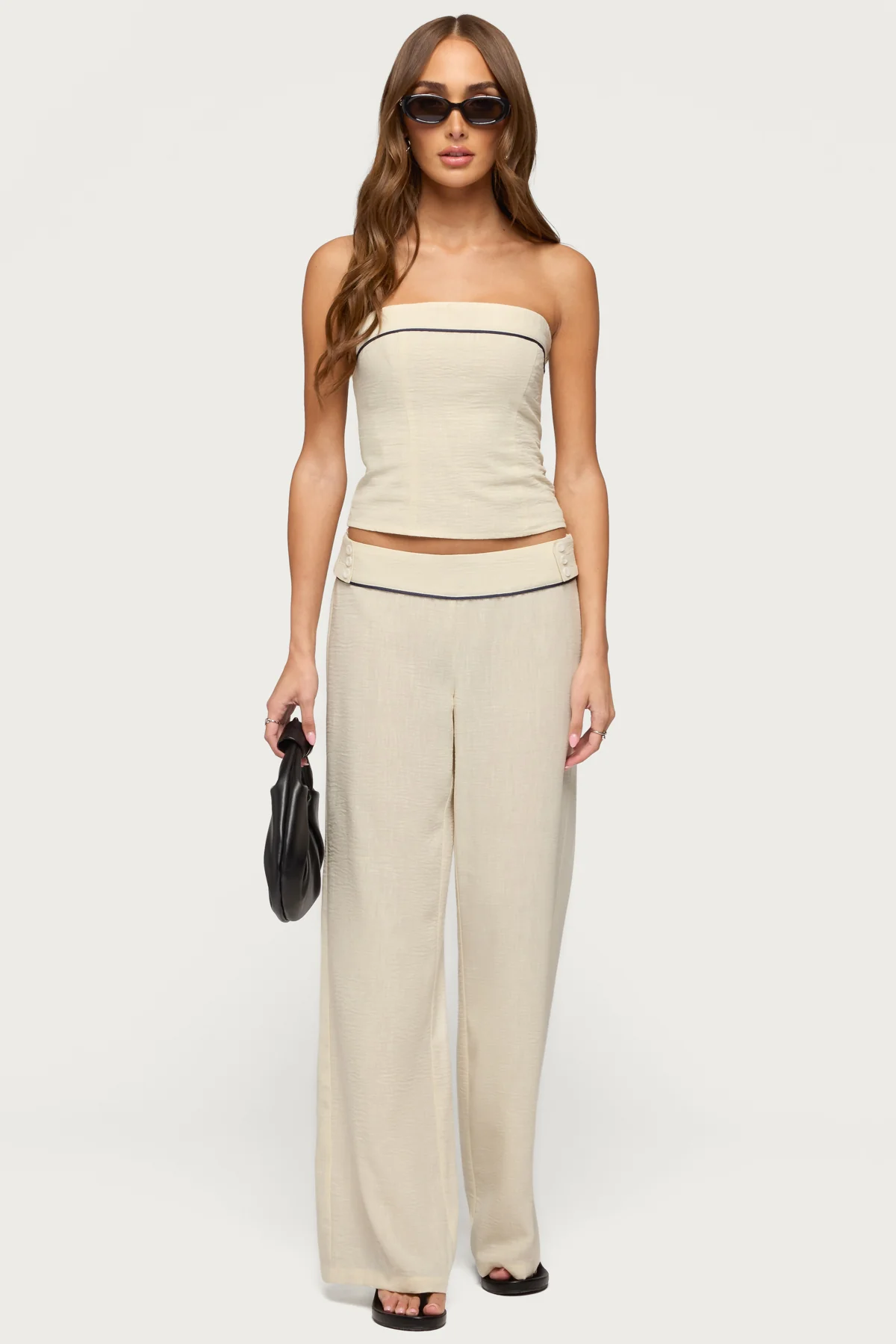 Dorine Contrast Woven Pants - Image 5