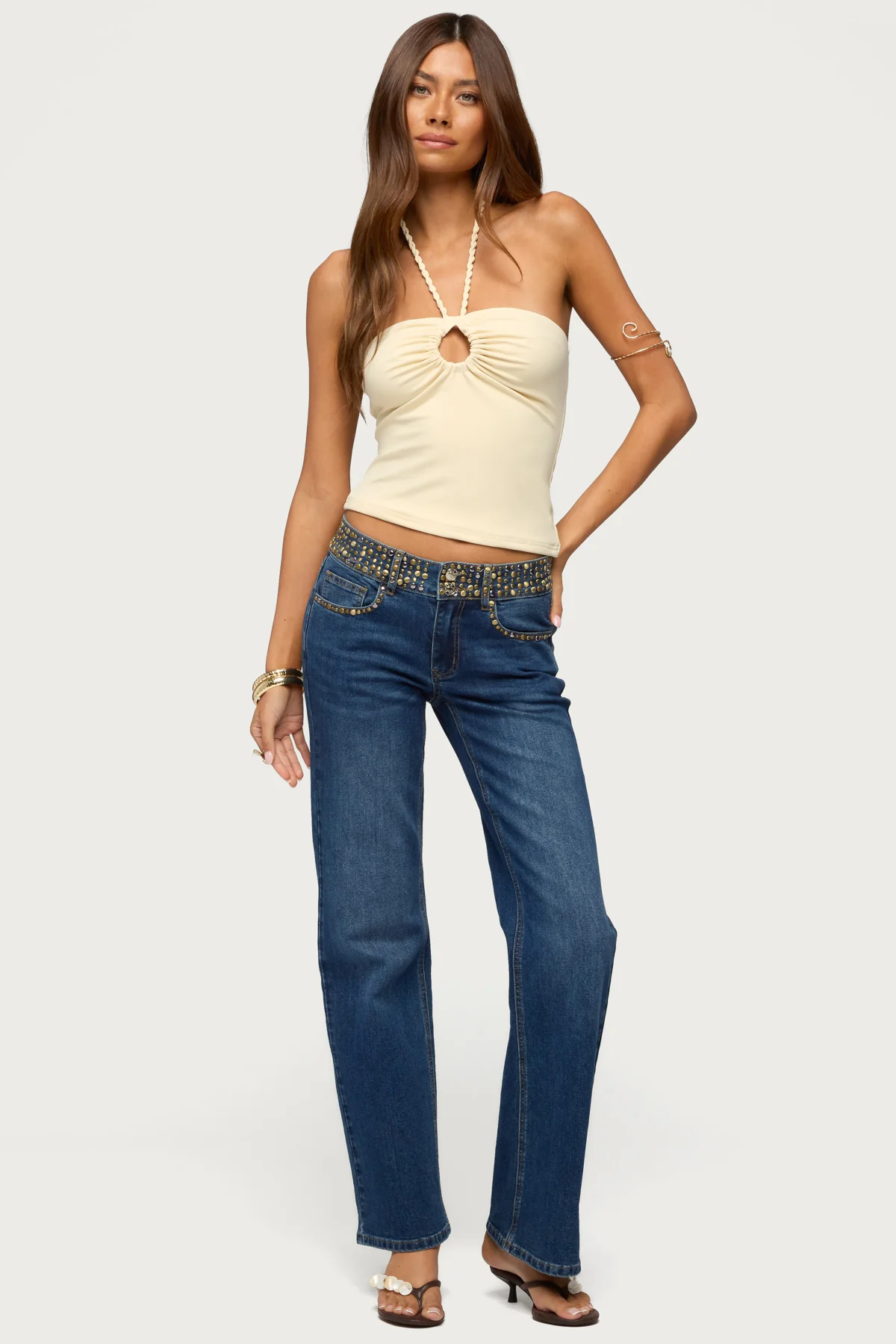 Rope Strap Keyhole Halter Top - Image 5