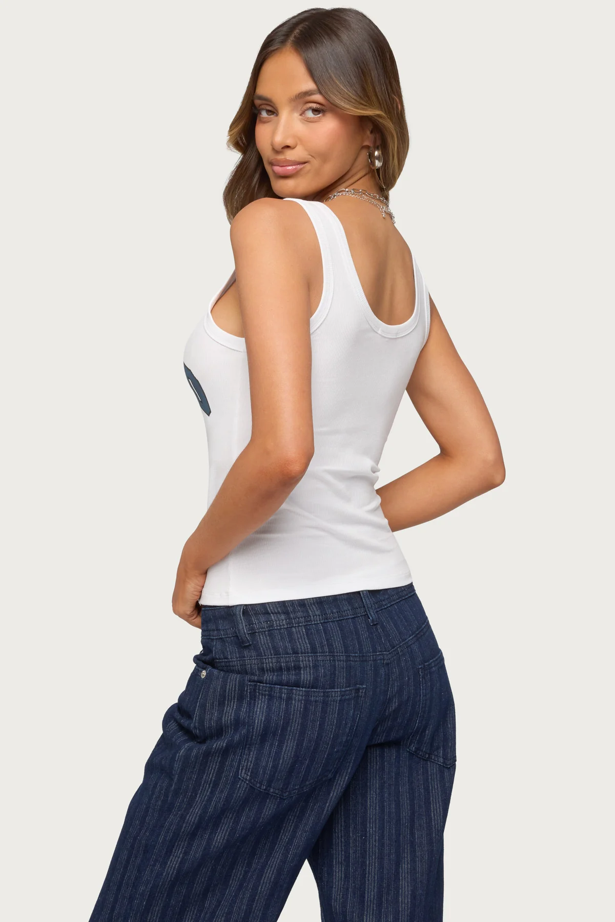 Edikted Girly Ribbed Tank Top - Image 5